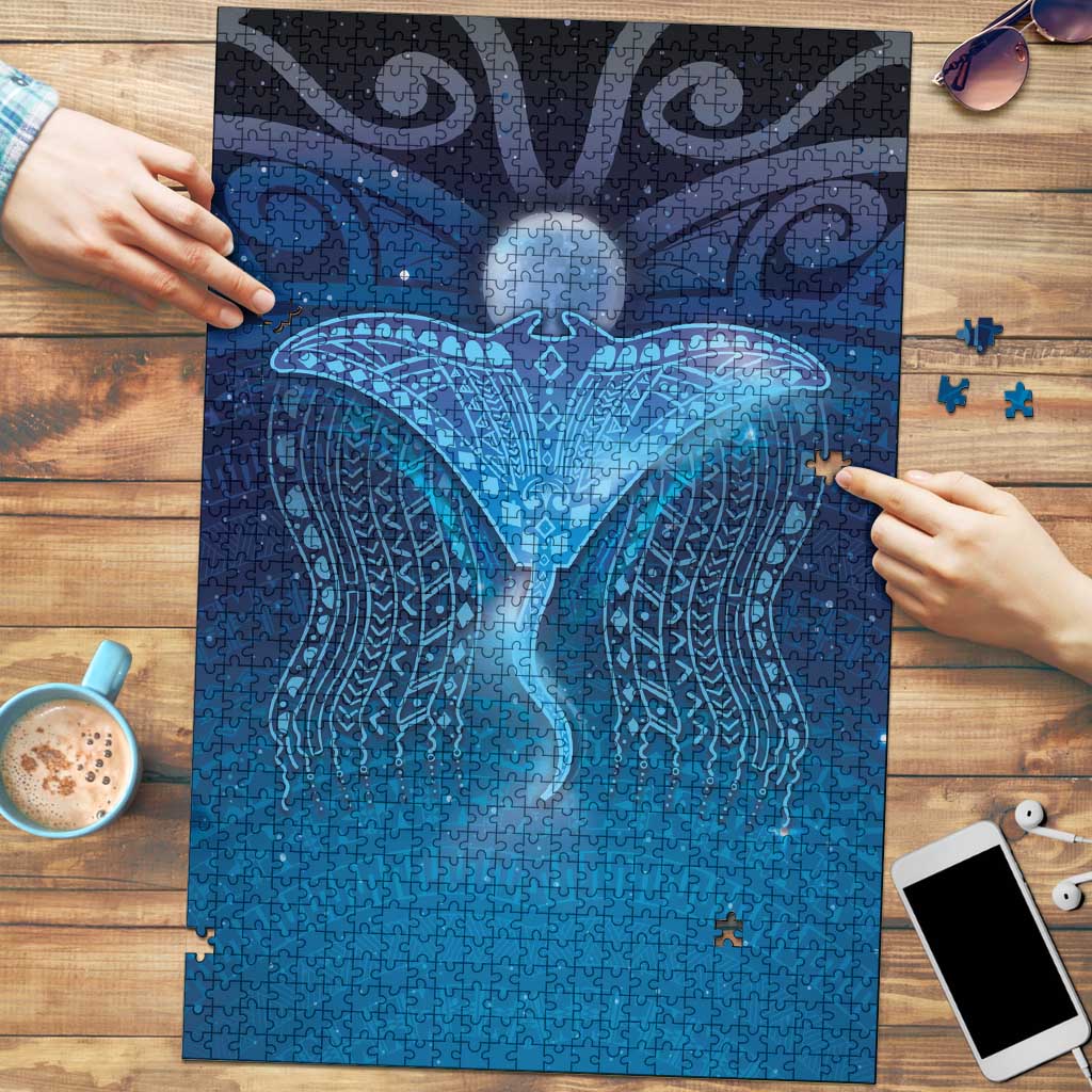 Polynesia Manta Ray Puzzle Let's The Sea Set You Free LT05 Blue - Polynesian Pride