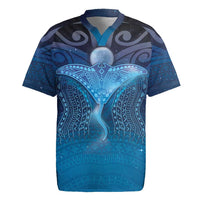 Polynesia Manta Ray Rugby Jersey Let's The Sea Set You Free LT05 Blue - Polynesian Pride