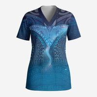 Polynesia Manta Ray Scrub Top Let's The Sea Set You Free - Polynesian Pride