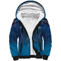 Polynesia Manta Ray Sherpa Hoodie Let's The Sea Set You Free - Polynesian Pride