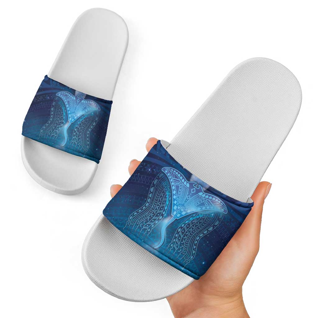 Polynesia Manta Ray Slide Sandals Let's The Sea Set You Free - Polynesian Pride