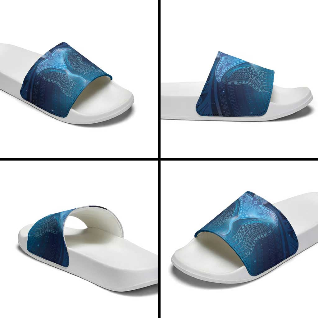 Polynesia Manta Ray Slide Sandals Let's The Sea Set You Free - Polynesian Pride