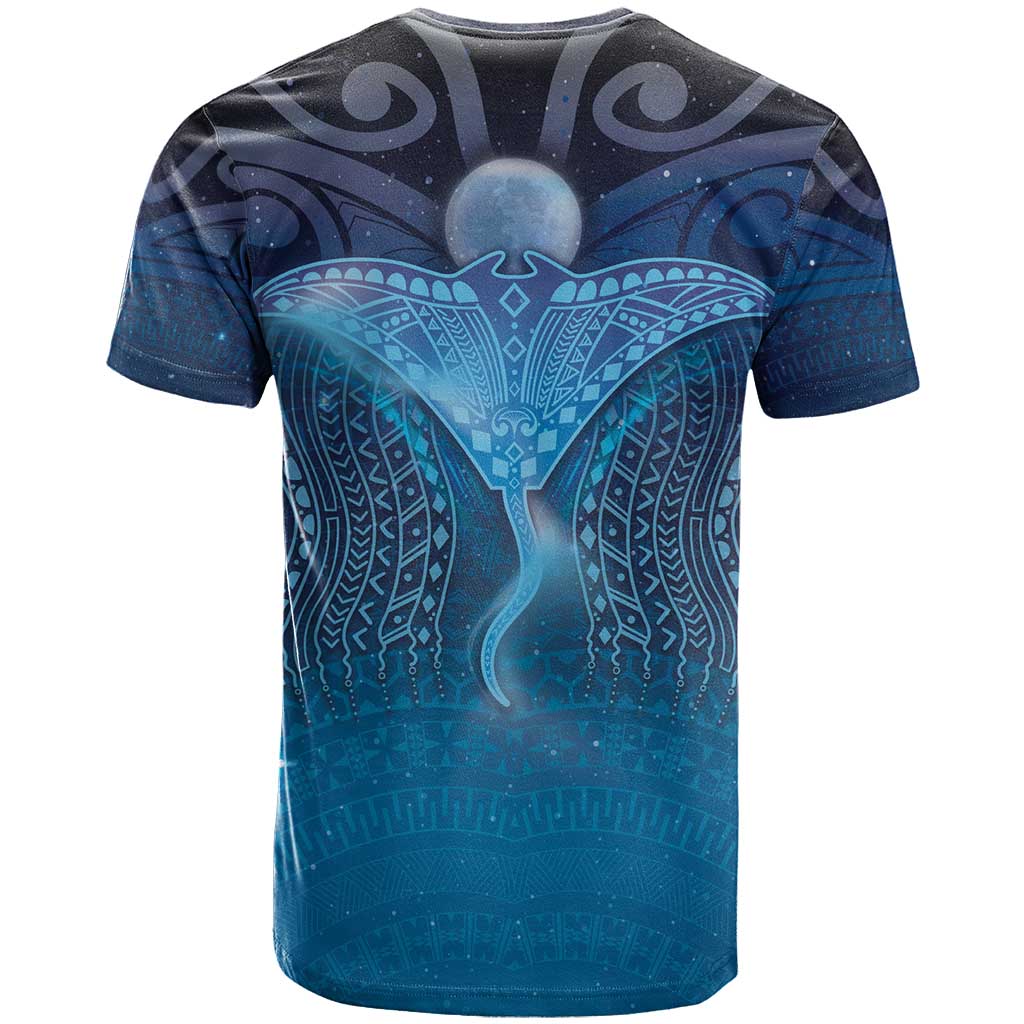 Polynesia Manta Ray T Shirt Let's The Sea Set You Free - Polynesian Pride