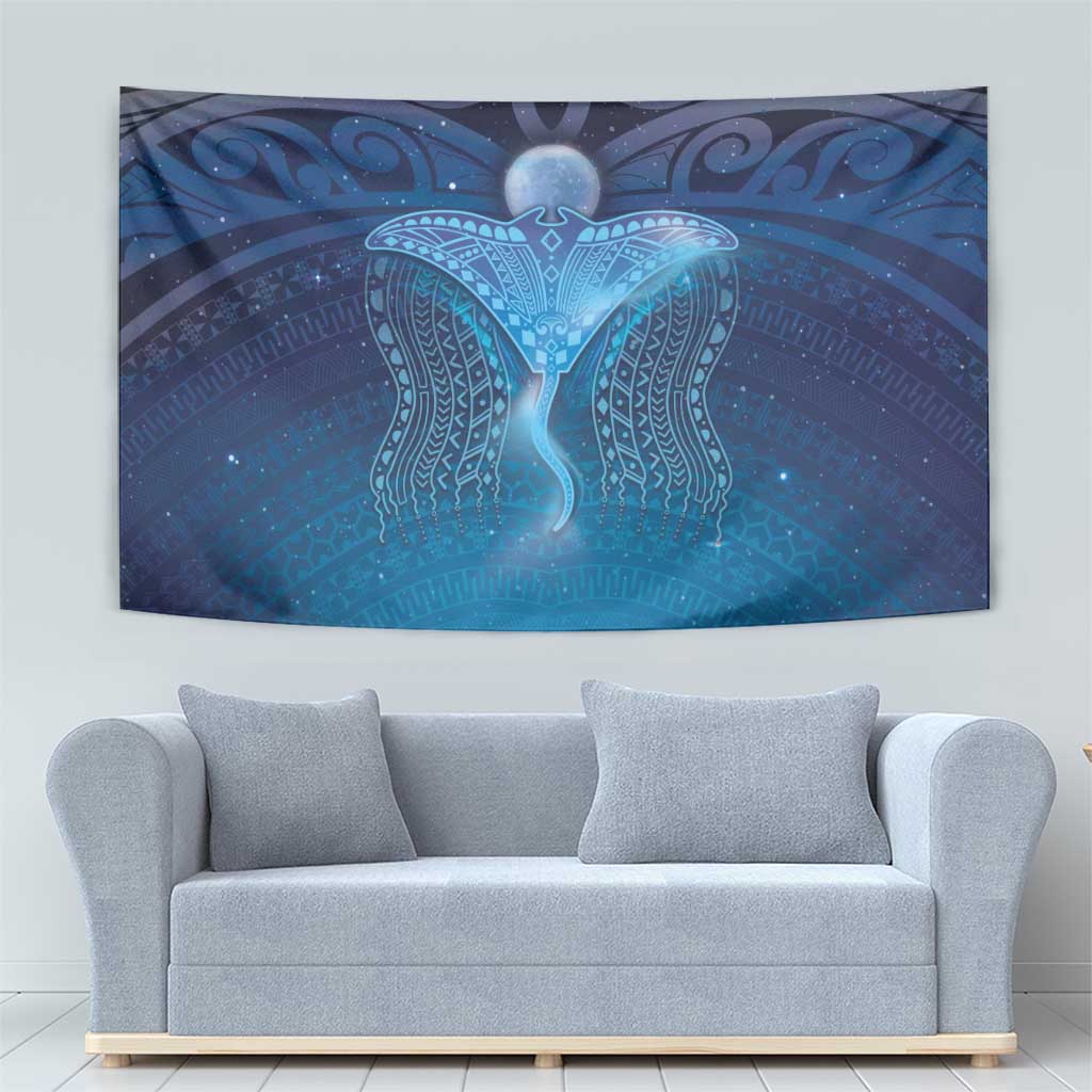 Polynesia Manta Ray Tapestry Let's The Sea Set You Free - Polynesian Pride
