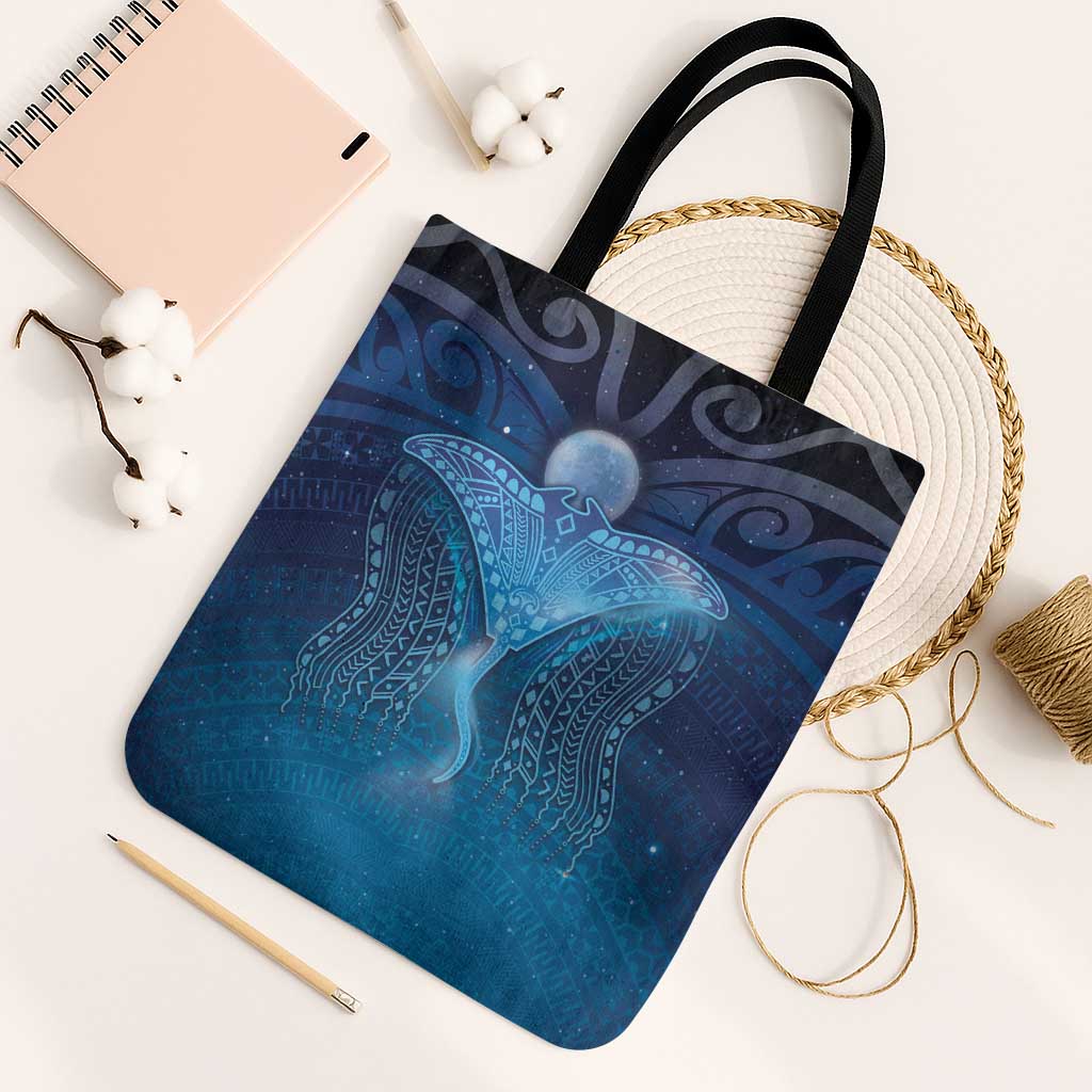 Polynesia Manta Ray Tote Bag Let's The Sea Set You Free - Polynesian Pride