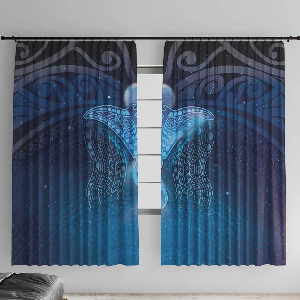 Polynesia Manta Ray Window Curtain Let's The Sea Set You Free - Polynesian Pride