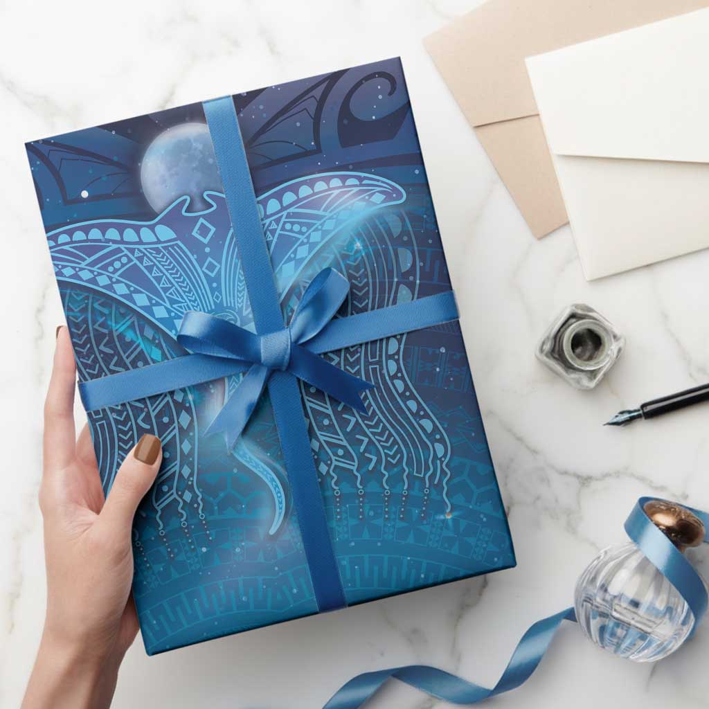 Polynesia Manta Ray Wrapping Paper Let's The Sea Set You Free - Polynesian Pride