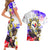 Filipino American History Month Couples Matching Short Sleeve Bodycon Dress and Hawaiian Shirt The Eight-Rayed Sun Flags With Bald Eagle LT05 - Polynesian Pride