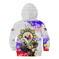 Filipino American History Month Kid Hoodie The Eight-Rayed Sun Flags With Bald Eagle LT05 - Polynesian Pride