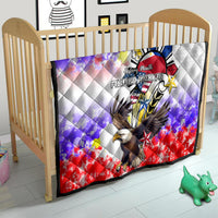Filipino American History Month Quilt The Eight-Rayed Sun Flags With Bald Eagle LT05 - Polynesian Pride