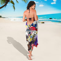 Filipino American History Month Sarong The Eight-Rayed Sun Flags With Bald Eagle LT05 - Polynesian Pride