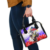 Filipino American History Month Shoulder Handbag The Eight-Rayed Sun Flags With Bald Eagle LT05 - Polynesian Pride