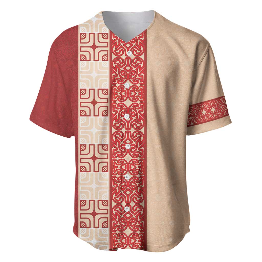 Papua New Guinea Baseball Jersey Oro Tapa Pattern