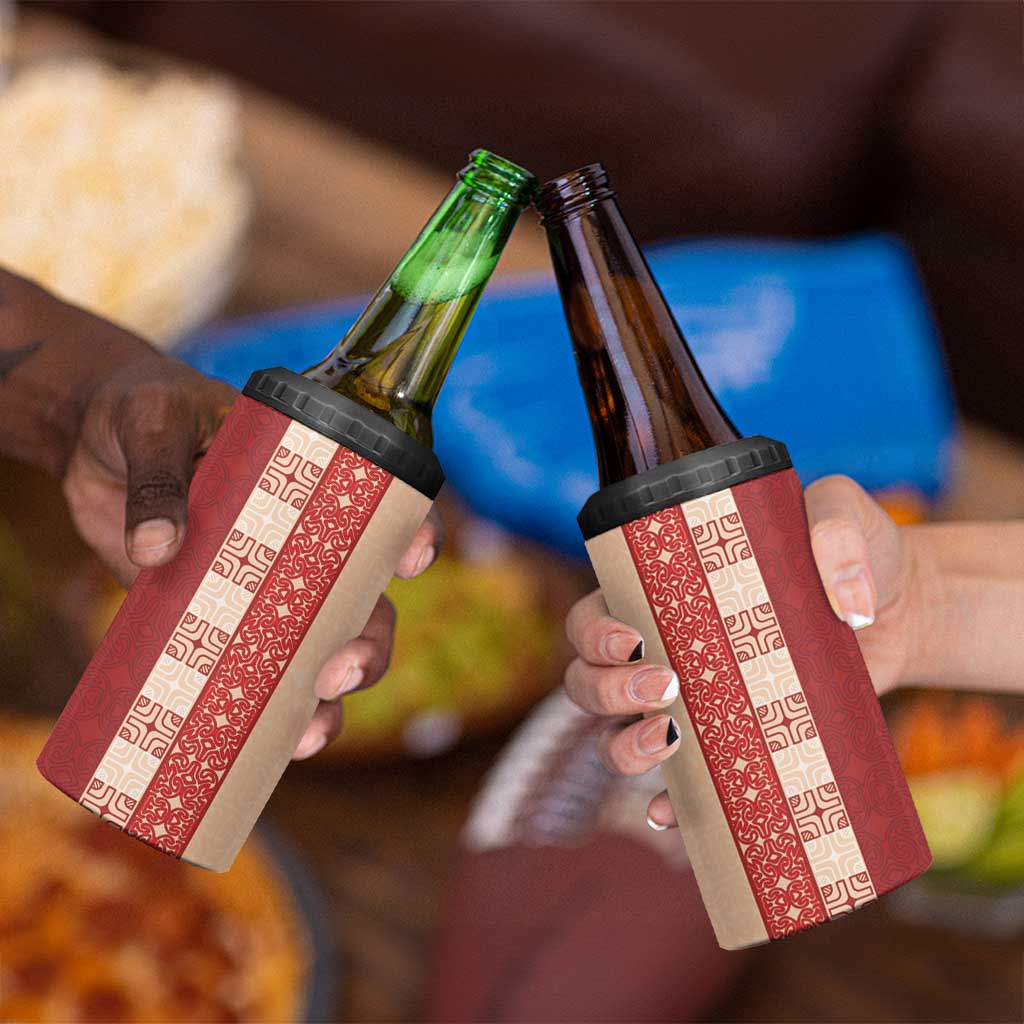 Papua New Guinea 4 in 1 Can Cooler Tumbler Oro Tapa Pattern