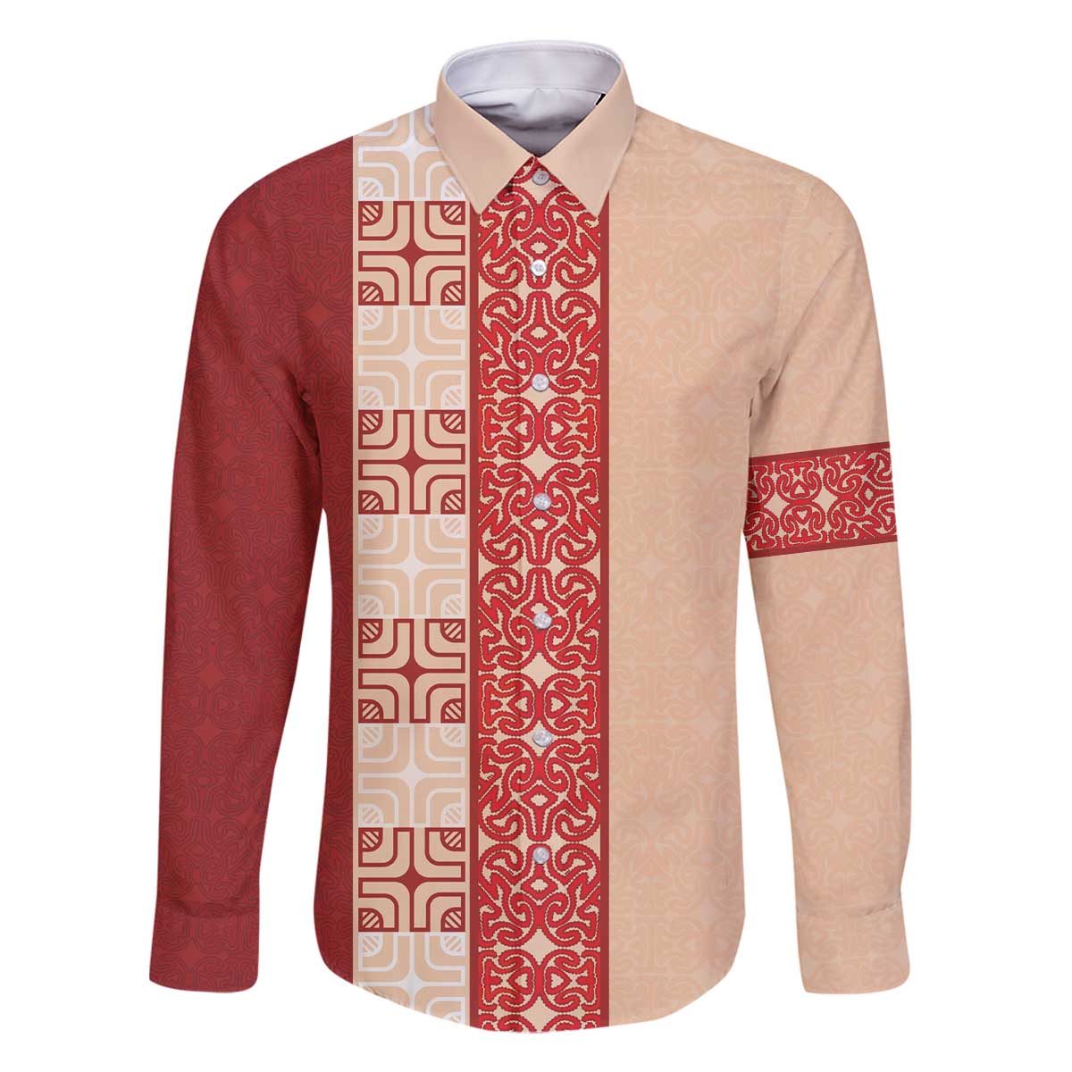 Papua New Guinea Family Matching Off The Shoulder Long Sleeve Dress and Hawaiian Shirt Oro Tapa Pattern