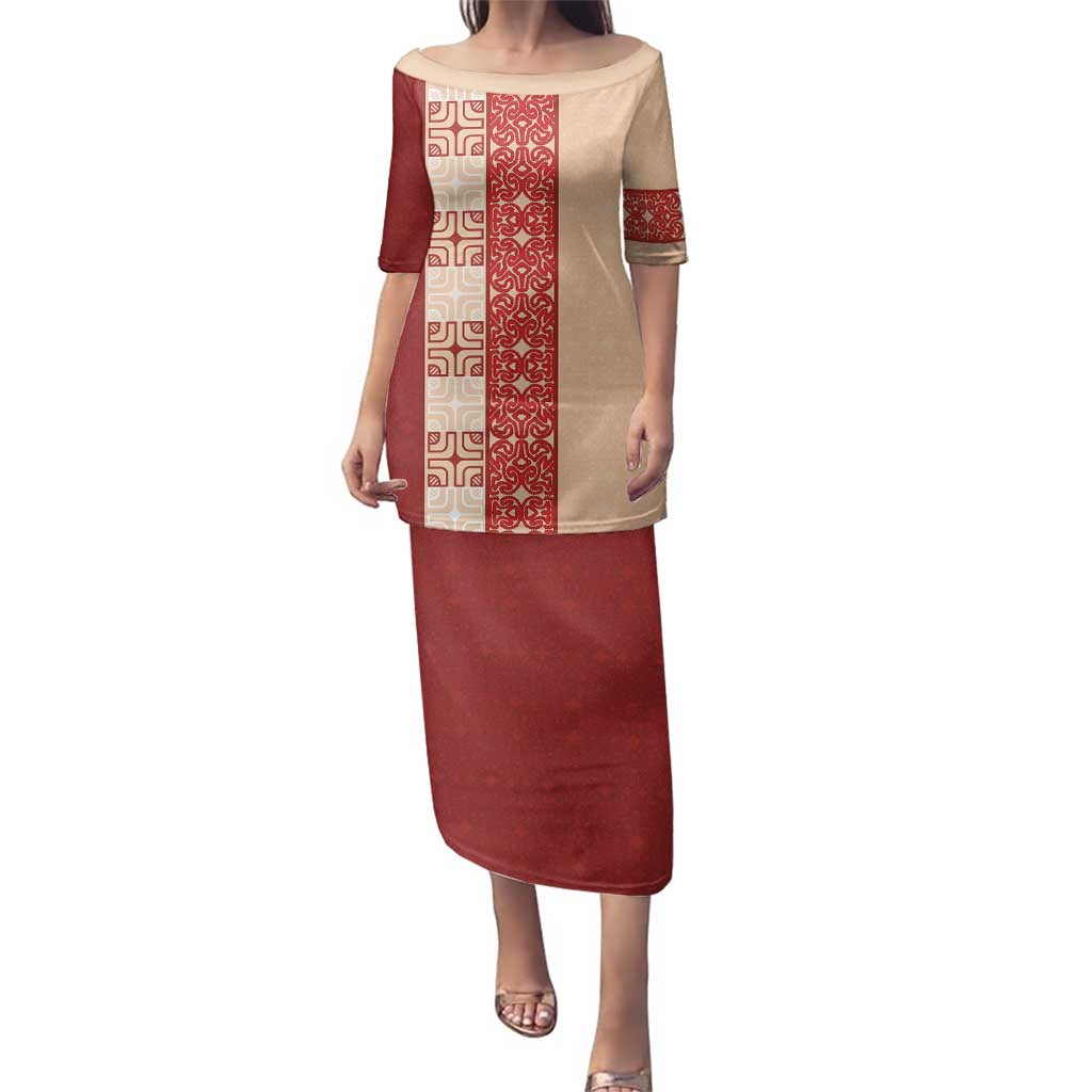 Papua New Guinea Family Matching Puletasi and Hawaiian Shirt Oro Tapa Pattern