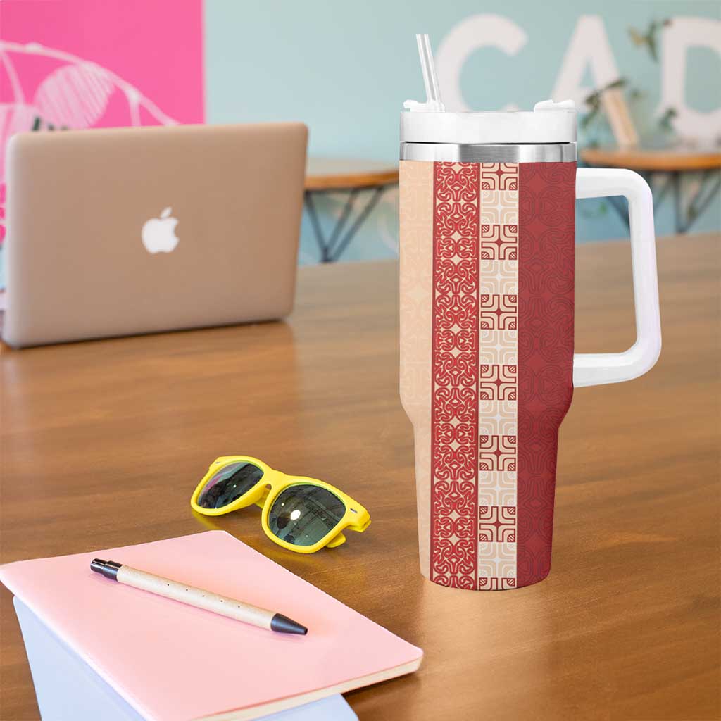 Papua New Guinea Tumbler With Handle Oro Tapa Pattern