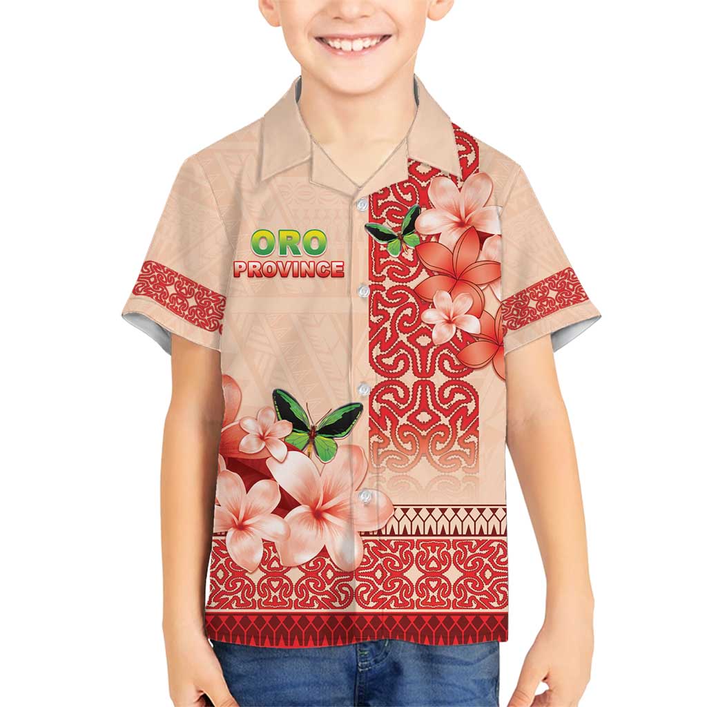 Papua New Guinea Oro Province Family Matching Tank Maxi Dress and Hawaiian Shirt Oro Birdwing Butterfly