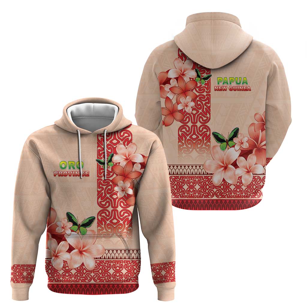 Papua New Guinea Oro Province Zip Hoodie Oro Birdwing Butterfly LT05 - Polynesian Pride