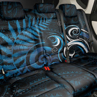 New Zealand Sea Week Back Car Seat Cover Maori Wave Pattern Ocean Blue