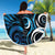 New Zealand Sea Week Beach Blanket Maori Wave Pattern Ocean Blue