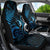 New Zealand Sea Week Car Seat Cover Maori Wave Pattern Ocean Blue