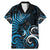 New Zealand Sea Week Family Matching Mermaid Dress and Hawaiian Shirt Maori Wave Pattern Ocean Blue