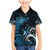 New Zealand Sea Week Family Matching Mermaid Dress and Hawaiian Shirt Maori Wave Pattern Ocean Blue