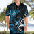 New Zealand Sea Week Hawaiian Shirt Maori Wave Pattern Ocean Blue