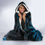 New Zealand Sea Week Hooded Blanket Maori Wave Pattern Ocean Blue