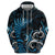 New Zealand Sea Week Hoodie Maori Wave Pattern Ocean Blue