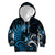 New Zealand Sea Week Kid Hoodie Maori Wave Pattern Ocean Blue