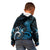 New Zealand Sea Week Kid Hoodie Maori Wave Pattern Ocean Blue