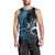 New Zealand Sea Week Men Tank Top Maori Wave Pattern Ocean Blue