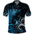 New Zealand Sea Week Polo Shirt Maori Wave Pattern Ocean Blue