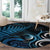 New Zealand Sea Week Round Carpet Maori Wave Pattern Ocean Blue