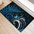 New Zealand Sea Week Rubber Doormat Maori Wave Pattern Ocean Blue