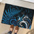 New Zealand Sea Week Rubber Doormat Maori Wave Pattern Ocean Blue