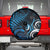 New Zealand Sea Week Spare Tire Cover Maori Wave Pattern Ocean Blue