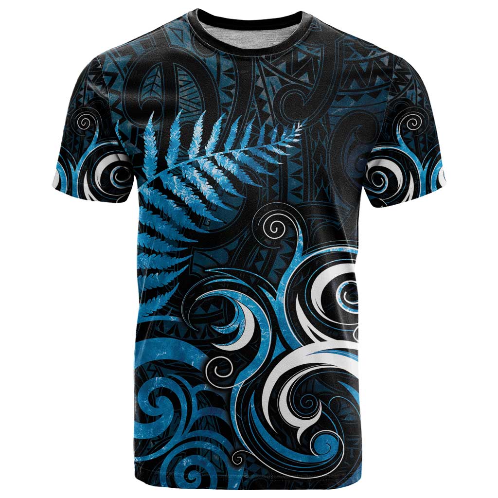 New Zealand Sea Week T Shirt Maori Wave Pattern Ocean Blue