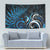 New Zealand Sea Week Tapestry Maori Wave Pattern Ocean Blue