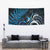 New Zealand Sea Week Tapestry Maori Wave Pattern Ocean Blue