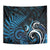 New Zealand Sea Week Tapestry Maori Wave Pattern Ocean Blue