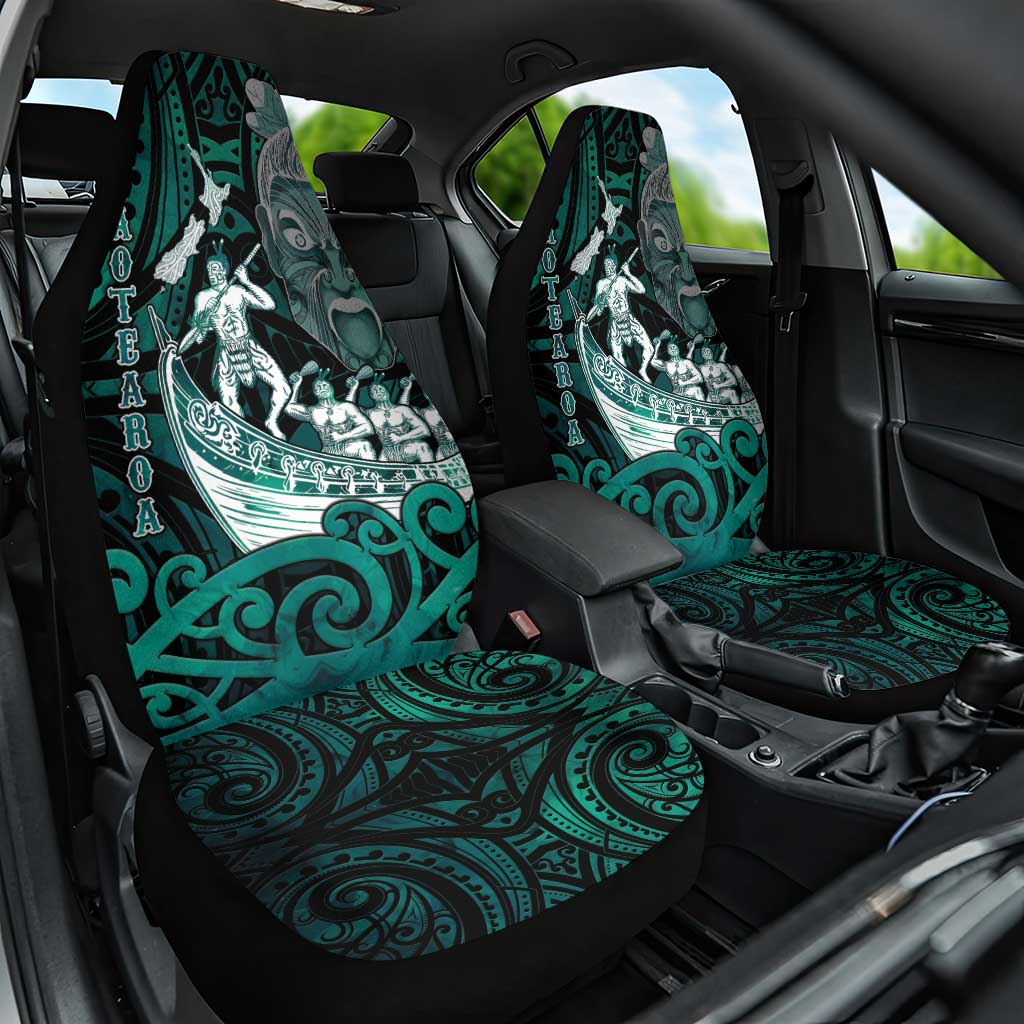 New Zealand Waka Racing Car Seat Cover Maori Warriors