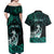 Personalised New Zealand Waka Racing Couples Matching Off Shoulder Maxi Dress and Hawaiian Shirt Maori Warriors