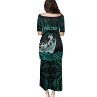 Personalised New Zealand Waka Racing Family Matching Puletasi and Hawaiian Shirt Maori Warriors