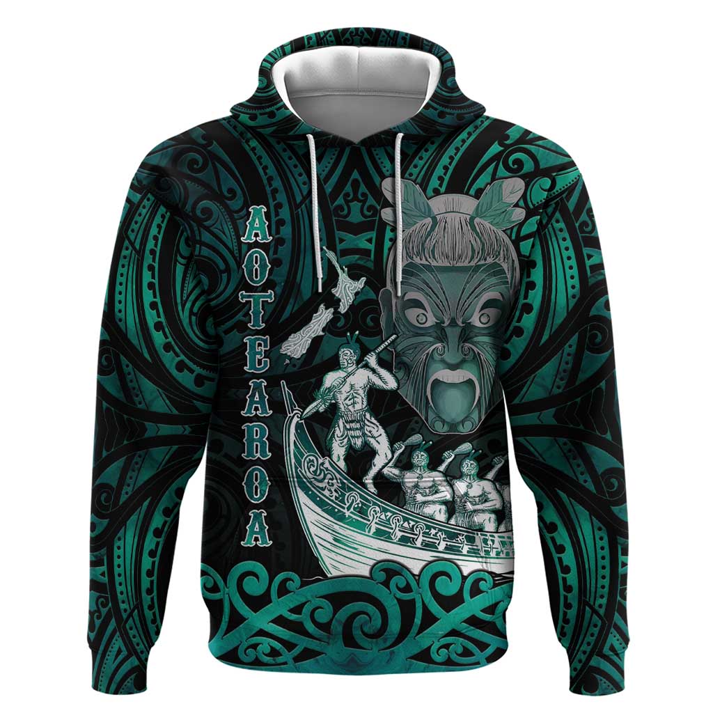 Personalised New Zealand Waka Racing Hoodie Maori Warriors