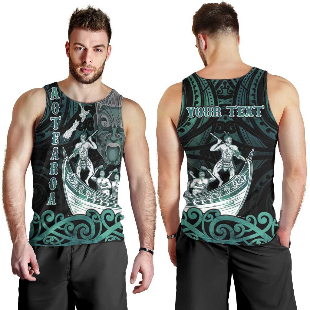 Personalised New Zealand Waka Racing Men Tank Top Maori Warriors