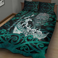 New Zealand Waka Racing Quilt Bed Set Maori Warriors