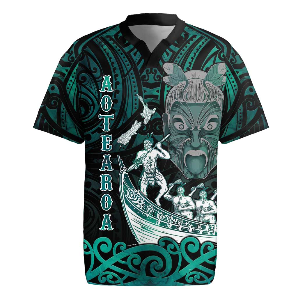 Personalised New Zealand Waka Racing Rugby Jersey Maori Warriors